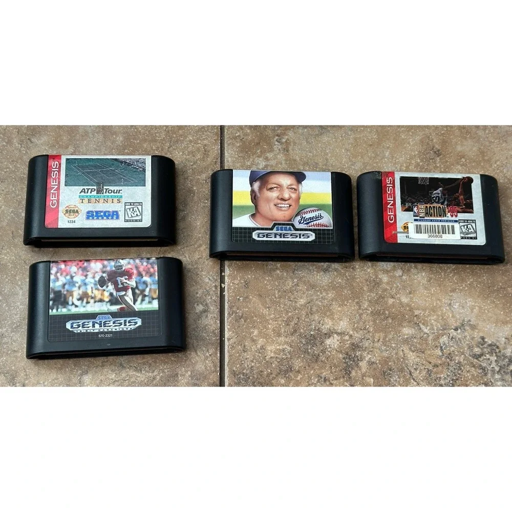 Lot of  10 SEGA GENESIS SPORTS VIDEO GAME LOT NHL NFL GOLD NBA